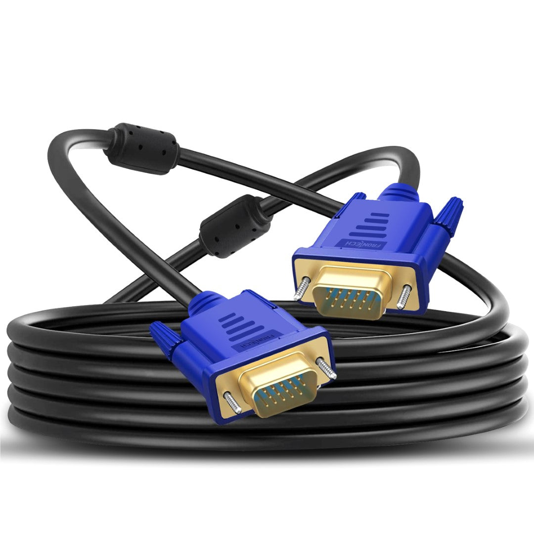 Frontech VGA Cable - 1.5M | Enhanced Signal Transmission for HD Audio/Video (NC-0027) Frontech VGA Cable - 1.5M | Enhanced Signal Transmission for HD Audio/Video (NC-0027)